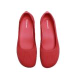 DREAM PAIRS Women's Ballet Flats Dressy Arch Support Wide Toe Box Knit Flats Comfortable Round Toe Slip On Travel Work Business Office Barefoot Shoes,Size 8,Red,SDFA26015W