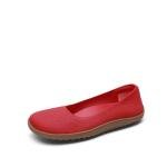 DREAM PAIRS Women's Ballet Flats Dressy Arch Support Wide Toe Box Knit Flats Comfortable Round Toe Slip On Travel Work Business Office Barefoot Shoes,Size 8,Red,SDFA26015W
