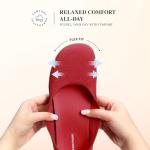 DREAM PAIRS Women's Ballet Flats Dressy Arch Support Wide Toe Box Knit Flats Comfortable Round Toe Slip On Travel Work Business Office Barefoot Shoes,Size 8,Red,SDFA26015W