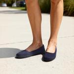 DREAM PAIRS Women's Ballet Flats Dressy Arch Support Wide Toe Box Knit Flats Comfortable Round Toe Slip On Travel Work Business Office Barefoot Shoes,Size 10,Navy,SDFA26015W