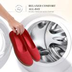 DREAM PAIRS Women's Ballet Flats Dressy Arch Support Wide Toe Box Knit Flats Comfortable Round Toe Slip On Travel Work Business Office Barefoot Shoes,Size 8,Red,SDFA26015W