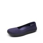 DREAM PAIRS Women's Ballet Flats Dressy Arch Support Wide Toe Box Knit Flats Comfortable Round Toe Slip On Travel Work Business Office Barefoot Shoes,Size 10,Navy,SDFA26015W