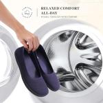 DREAM PAIRS Women's Ballet Flats Dressy Arch Support Wide Toe Box Knit Flats Comfortable Round Toe Slip On Travel Work Business Office Barefoot Shoes,Size 10,Navy,SDFA26015W