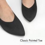 ATHMILE Pointed Toe Flats for Women Dressy Bronze Work Shoes Business Casul Knit Ballet Flats Slip on Office Ladies Comforttable Dress