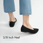 ATHMILE Pointed Toe Flats for Women Dressy Bronze Work Shoes Business Casul Knit Ballet Flats Slip on Office Ladies Comforttable Dress