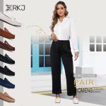 XRKJ Loafers for Women Comfortable Slip On Flats with Memory Foam Insole for Daily Wearing (Blue Suede 9)