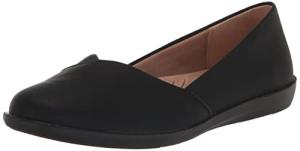 LifeStride Womens Notorious Ballet Flat, Black, 8.5 US
