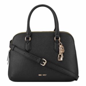 Nine West Black Cibrina Dome Satchel Bag