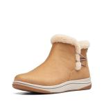 Clarks Women's Tan Breeze Fur Ankle Boots