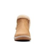 Clarks Women's Tan Breeze Fur Ankle Boots