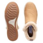 Clarks Women's Tan Breeze Fur Ankle Boots