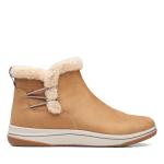 Clarks Women's Tan Breeze Fur Ankle Boots
