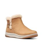 Clarks Women's Tan Breeze Fur Ankle Boots