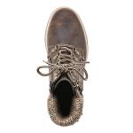 CLIFFS BY WHITE MOUNTAIN Women's Hearty Boot, Brown/Fabric/Sweater, 9 W