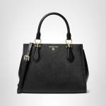 Michael Kors Marilyn Medium Satchel, Gold-Tone Hardware/Black