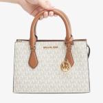 Michael Kors Sheila Small Vanilla Satchel Bag