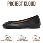 Project Cloud Ballet Flats for Women Shoes - Memory Foam Insole and Lightweight Mary Jane Flats - Non-Slip and Comfortable Womens Shoes (Ashley,BLK,8)