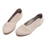 poemlady Women’s Ballet Flat Shoes Dress Knit Round Toe Slip On Ballerina Walking Flats Shoes for Woman Casual Comfort Soft