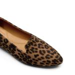 DREAM PAIRS Women's Pointed Toe Slip-On Dressy Flat Shoes Comfortable Business Casual Dress Shoes for Office Work,Size 9.5,Leopard,DWUMSP2502