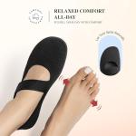 DREAM PAIRS Women's Mary Jane Ballet Flats Barefoot Knit Wide Toe Box Arch Support Flat Shoes for Women Dressy Casual Office Business Work Travel Walk,Size 11,Black,SDFA26004W
