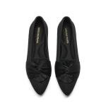 DREAM PAIRS Flats for Women Pointed Toe Foldable Knit Ballet Flats Comfortable Slip-On Dress Shoes Elegant Bow Flats for Work Office Business Casual Travel,Size 10,Black,SDFA26001W