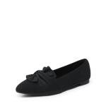 DREAM PAIRS Flats for Women Pointed Toe Foldable Knit Ballet Flats Comfortable Slip-On Dress Shoes Elegant Bow Flats for Work Office Business Casual Travel,Size 10,Black,SDFA26001W