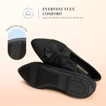 DREAM PAIRS Flats for Women Pointed Toe Foldable Knit Ballet Flats Comfortable Slip-On Dress Shoes Elegant Bow Flats for Work Office Business Casual Travel,Size 10,Black,SDFA26001W