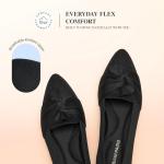 DREAM PAIRS Flats for Women Pointed Toe Foldable Knit Ballet Flats Comfortable Slip-On Dress Shoes Elegant Bow Flats for Work Office Business Casual Travel,Size 10,Black,SDFA26001W