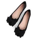 TN TANGNEST Women Round Toe Bowknot Flats Comfortable Slip On Ballet Flat Shoes Black 39(7.5)
