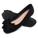 TN TANGNEST Women Round Toe Bowknot Flats Comfortable Slip On Ballet Flat Shoes Black 39(7.5)