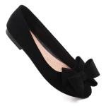 TN TANGNEST Women Round Toe Bowknot Flats Comfortable Slip On Ballet Flat Shoes Black 39(7.5)