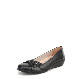 LifeStride Women's Incredible Ballet Flat Black Synthetic 7 M