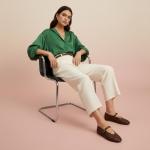 CUSHIONAIRE Bistro Mary Jane Flats for Women, Woven Ballet Flats Shoes with Strap and Memory Foam for All-Day Comfort, Brown 8