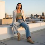 CUSHIONAIRE Gabby Woven Mary Jane Ballet Flats for Women, Comfortable Dressy Flat Shoes with Adjustable Gold-Tone Buckle and Memory Foam Cushioning, TAN 8