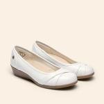 DREAM PAIRS Women's Ballet Flats Business Office Work Dress Shoes Comfortable Dressy Flats for Women,Size 9,White,DWUMFA2503