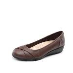 DREAM PAIRS Women's Ballet Flats Business Office Work Dress Shoes Comfortable Dressy Flats for Women,Size 9,Brown,DWUMFA2503
