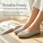 poemlady Women’s Ballet Flat Shoes Dress Knit Round Toe Slip On Ballerina Walking Flats Shoes for Woman Casual Comfort Soft 5.5