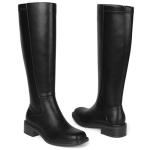 Lumeheel Black Knee High Boots for Women - Low Heel Square Toe Fall Tall Boots with Side Zipper B 7