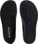 WHITIN Women's Wide Toe Box Ballet Flats Shoes Barefoot Zero Drop Sole Minimalist Size 8 Knit Walking Dress Fit Low Heel Soft Ballerina Black 39