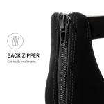 DREAM PAIRS Women's Low Wedge Pointed Toe Ankle Strap Dress Comfortable Casual Flats Shoes,Size 9,Black/Nubuck,AMIGA