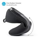 Frank Mully Women’s Ballet Flat Shoes Knit Dress Shoes Round Toe Slip On Ballerina Flats for Woman Low Wedge Comfort Soft,Black,12