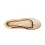 DREAM PAIRS Women's Sole-Simple Wide Width Flats, Ballerina Walking Flats, Comfortable Slip on Shoes,Size 6.5W,Gold-Glitter,Sole-Simple