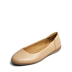 DREAM PAIRS Women’s Comfortable Ballet Dressy Work Flats, Round Toe Slip On Office Shoes,Size 8.5,Nude,SDFA2312W