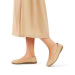 DREAM PAIRS Women’s Comfortable Ballet Dressy Work Flats, Round Toe Slip On Office Shoes,Size 8.5,Nude,SDFA2312W