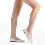 DREAM PAIRS Womens Rhinestone Ballet Flats Shoes, Silver - 11 (Sole-Shine)