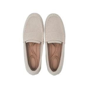 Women's Lightweight Knitted Loafers Casual Flat Shoes Comfortable Boat Shoes Flat Bottomed Breathable Shoes-Apricot-9.5