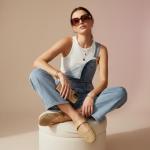 CUSHIONAIRE Gabby Woven Mary Jane Ballet Flats for Women, Comfortable Dressy Flat Shoes with Adjustable Gold-Tone Buckle and Memory Foam Cushioning, TAN 9