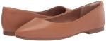 Amazon Essentials Women's Pointed-Toe Ballet Flats, Camel, 7