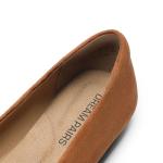 DREAM PAIRS Women's Pointed Toe Slip-On Dressy Flat Shoes Comfortable Business Casual Dress Shoes for Office Work,Size 9.5,Tan,DWUMSP2502