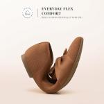 DREAM PAIRS Flats for Women Pointed Toe Foldable Knit Ballet Flats Comfortable Slip-On Dress Shoes Elegant Bow Flats for Work Office Business Casual Travel,Size 8.5,Brown,SDFA26001W